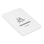 Personalisiertes Monogramm Trauzeuge Brautführer N Magnet (Rechte Seite)