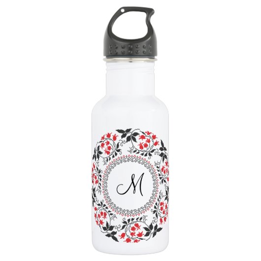 Personalisiertes Monogramm Trinkflasche (Vorderseite)