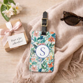 Personalisiertes Monogramm Tropisches Reisegeschen Gepäckanhänger