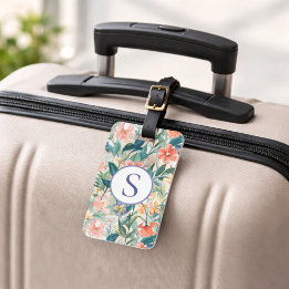 Personalisiertes Monogramm Tropisches Reisegeschen Gepäckanhänger