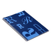Personalisiertes Monogramm, Typografie-Initialen,  Notizblock (Rechte Seite)