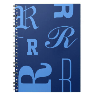 Personalisiertes Monogramm, Typografie-Initialen,  Notizblock