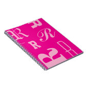 Personalisiertes Monogramm, Typografie-Initialen,  Notizblock (Rechte Seite)