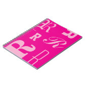 Personalisiertes Monogramm, Typografie-Initialen,  Notizblock (Linke Seite)