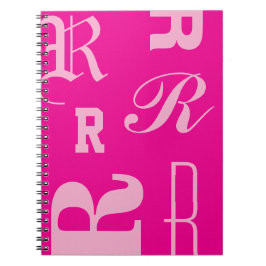 Personalisiertes Monogramm, Typografie-Initialen,  Notizblock