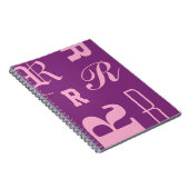 Personalisiertes Monogramm, Typografie-Initialen,  Notizblock (Rechte Seite)