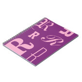 Personalisiertes Monogramm, Typografie-Initialen,  Notizblock (Linke Seite)