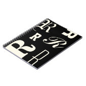 Personalisiertes Monogramm, Typografie-Initialen,  Notizblock (Linke Seite)