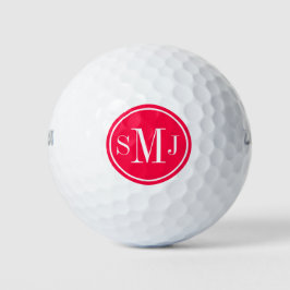 Personalisiertes Monogramm und amerikanische Rose Golfball