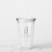 Personalisiertes Monogramm und Name Acryli von Bri Acryltrinkbecher (Rückseite)