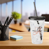 Personalisiertes Monogramm und Name Acryltrinkbecher