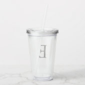 Personalisiertes Monogramm und Name Acryltrinkbecher (Rückseite)