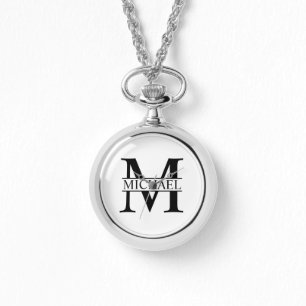 Personalisiertes Monogramm und Name Armbanduhr