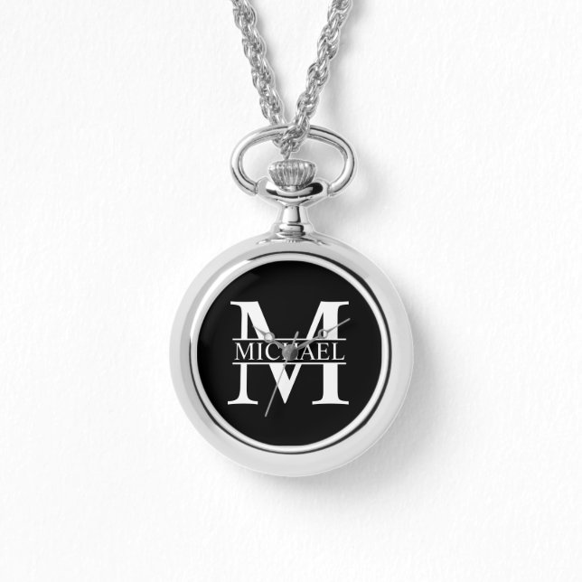 Personalisiertes Monogramm und Name Armbanduhr (Vorderseite)