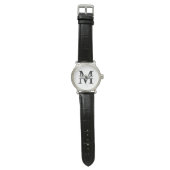 Personalisiertes Monogramm und Name Armbanduhr (Flach)