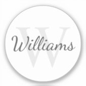 Personalisiertes Monogramm und Name-Aufkleber Aufkleber (Vorderseite)