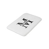 Personalisiertes Monogramm und Name Badematte (Schrägansicht)