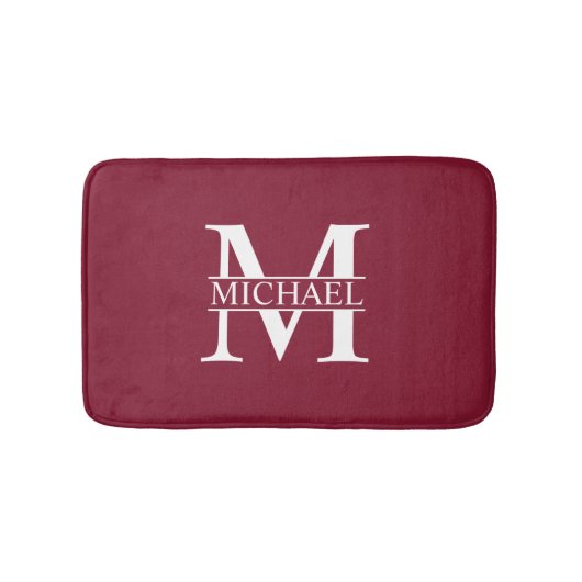 Personalisiertes Monogramm und Name Badematte (Vorderseite)