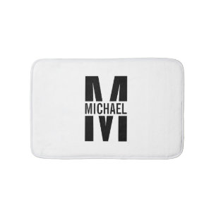 Personalisiertes Monogramm und Name Badezimmer Mat Badematte