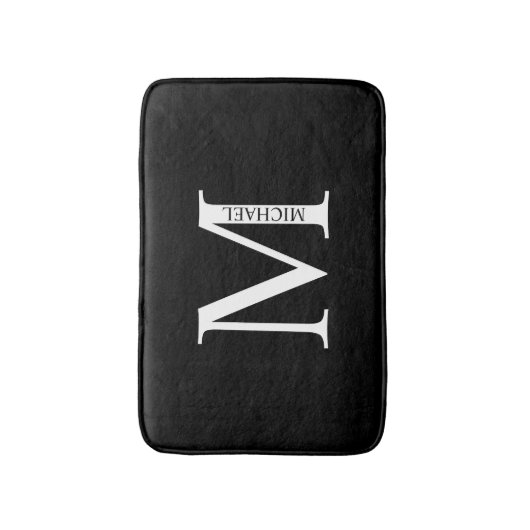 Personalisiertes Monogramm und Name Badezimmer Mat Badematte (Vorderseite Vertikal)