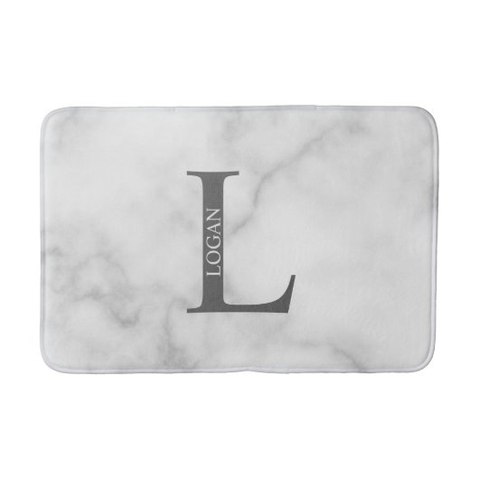 Personalisiertes Monogramm und Name Badezimmer Mat Badematte (Vorderseite)