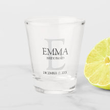 Personalisiertes Monogramm und Name Brautjungfer