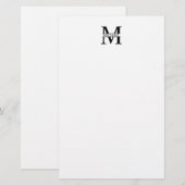 Personalisiertes Monogramm und Name Briefpapier (Vorne/Hinten)