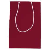 Personalisiertes Monogramm und Name Burgundy Red Mittlere Geschenktüte (Rückseite)