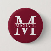 Personalisiertes Monogramm und Name Button (Vorderseite)