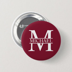 Personalisiertes Monogramm und Name Button