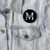 Personalisiertes Monogramm und Name Button (Beispiel)