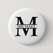 Personalisiertes Monogramm und Name Button (Vorderseite)