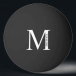 Personalisiertes Monogramm und Name-Button Tischtennisball<br><div class="desc">Personalisiert Monogram und Name Gift bieten personalisierte Monogramm und Namen im klassischen Serif-Schriftart-Stil.</div>