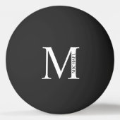 Personalisiertes Monogramm und Name-Button Tischtennisball (Vorderseite)