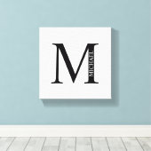 Personalisiertes Monogramm und Name Canvas Print Leinwanddruck (Insitu (Holzboden))