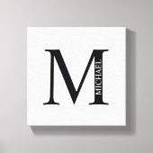 Personalisiertes Monogramm und Name Canvas Print Leinwanddruck (Vorderseite)
