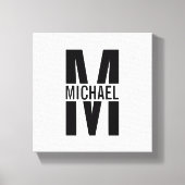 Personalisiertes Monogramm und Name Canvas Print Leinwanddruck (Vorderseite)