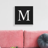 Personalisiertes Monogramm und Name Canvas Print Leinwanddruck (Insitu (Wohnzimmer))