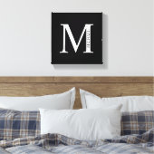 Personalisiertes Monogramm und Name Canvas Print Leinwanddruck (Insitu (Schlafzimmer))
