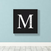 Personalisiertes Monogramm und Name Canvas Print Leinwanddruck (Insitu (Holzboden))