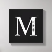 Personalisiertes Monogramm und Name Canvas Print Leinwanddruck (Vorderseite)