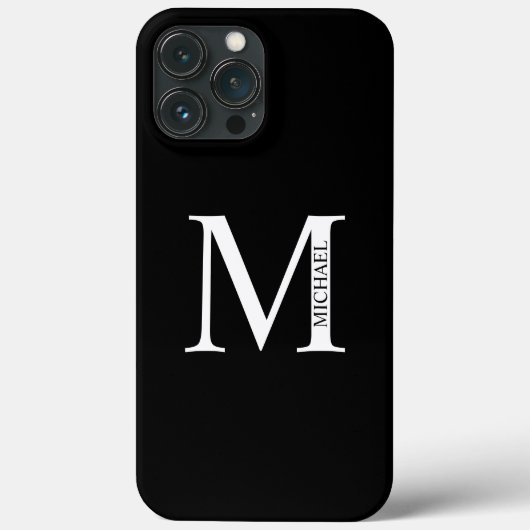 Personalisiertes Monogramm und Name Case Mate iPho (Rückseite)