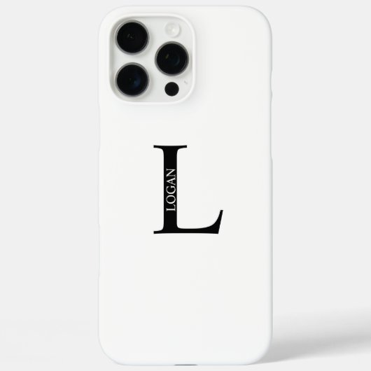 Personalisiertes Monogramm und Name Case-Mate iPhone Hülle (Rückseite)