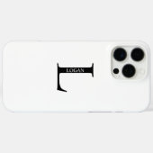 Personalisiertes Monogramm und Name Case-Mate iPhone Hülle (Rückseite (Horizontal))