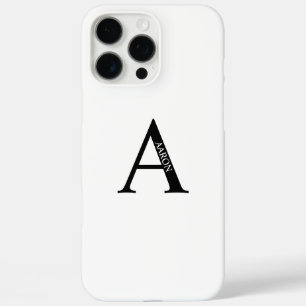 Personalisiertes Monogramm und Name iPhone 16 Pro Max Hülle