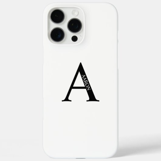 Personalisiertes Monogramm und Name Case-Mate iPhone Hülle (Rückseite)