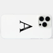 Personalisiertes Monogramm und Name Case-Mate iPhone Hülle (Rückseite (Horizontal))