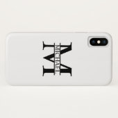 Personalisiertes Monogramm und Name Case-Mate iPhone Hülle (Rückseite (Horizontal))