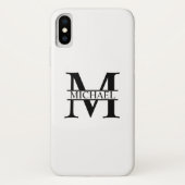 Personalisiertes Monogramm und Name Case-Mate iPhone Hülle (Rückseite)