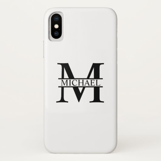 Personalisiertes Monogramm und Name Case-Mate iPhone Hülle (Rückseite)